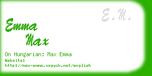 emma max business card